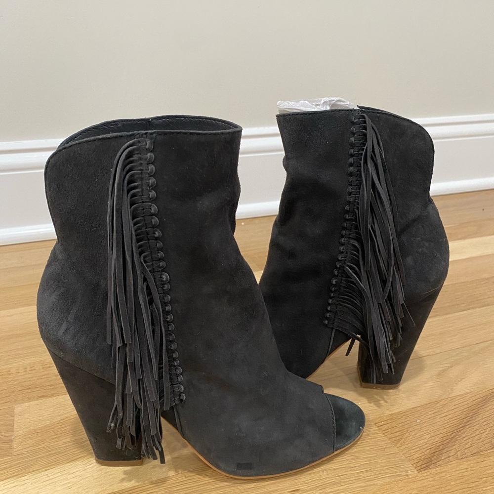 Dolce Vita Suede Fringe Booties